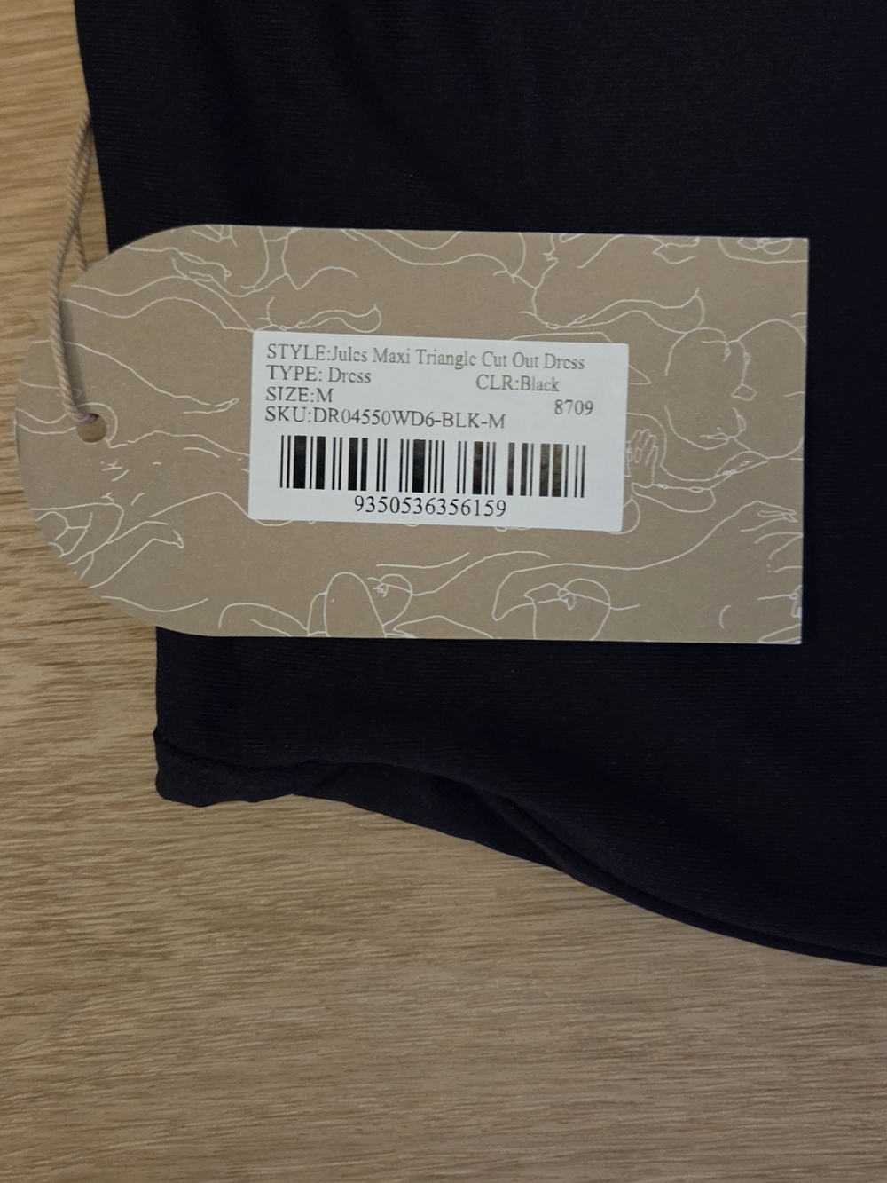 Meshki Black Strappy Wrap Maxi Dress with Sleeves (optional) - Picture 3 of 3